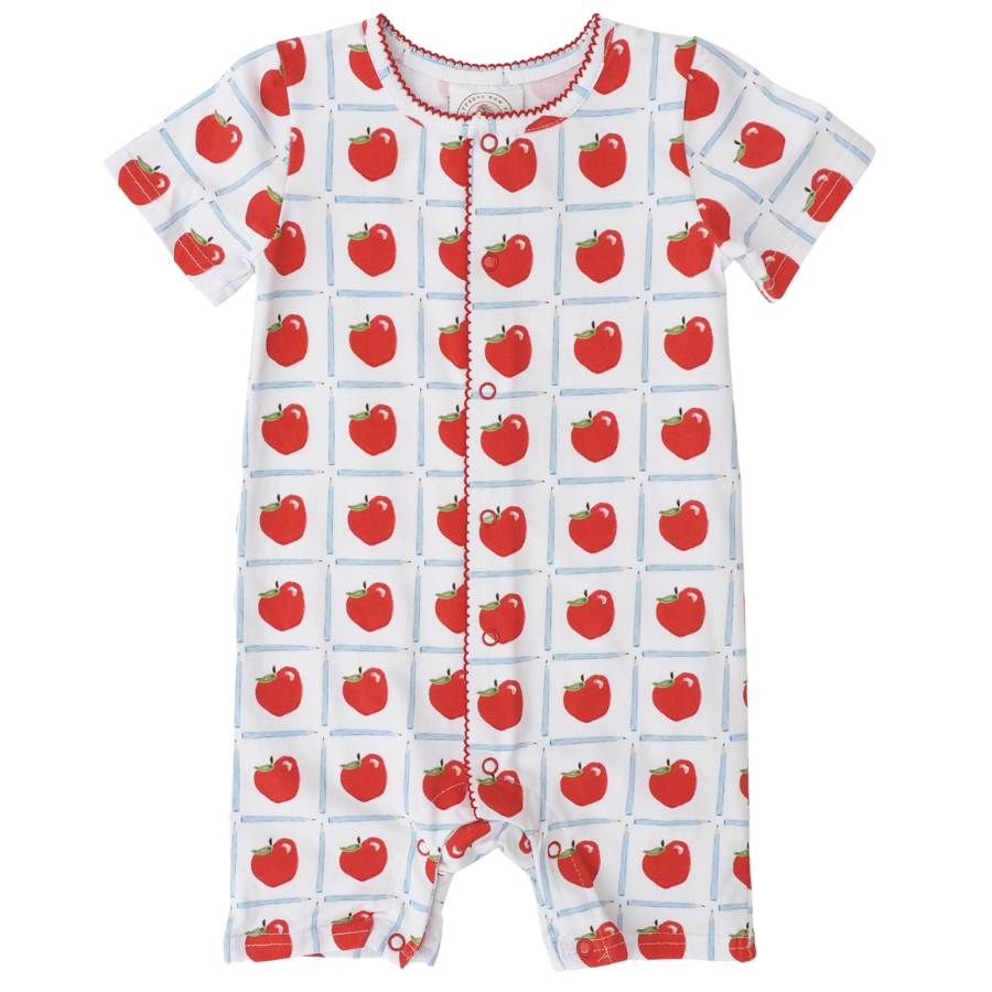 Cypress Row Teachers Pet Plaid Reid Romper