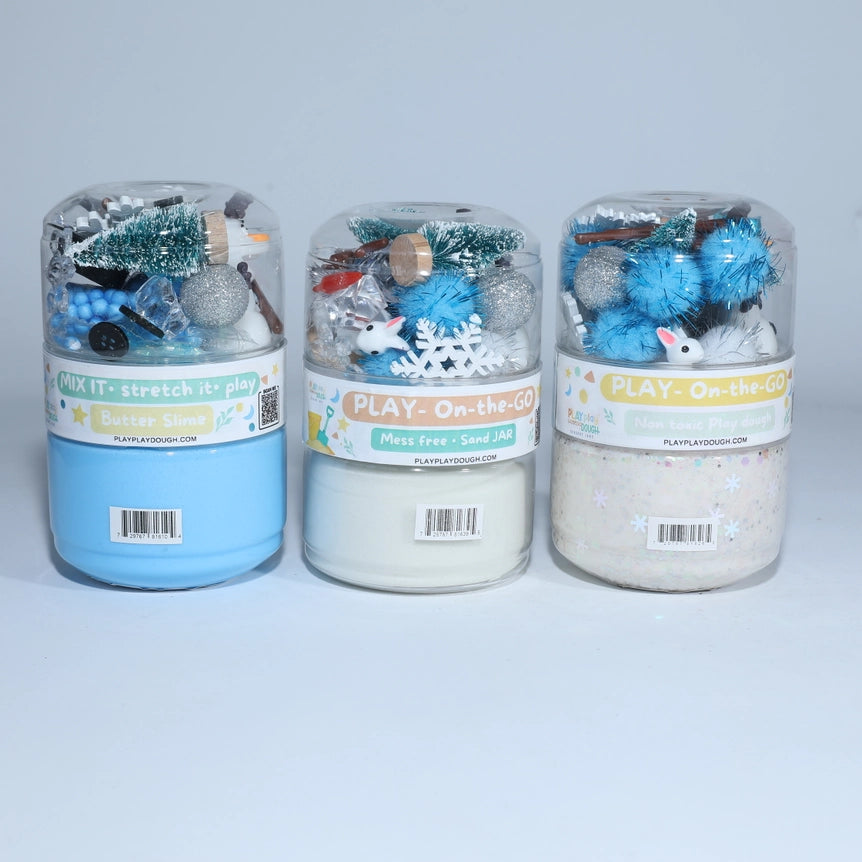 Play Play Dough Winter Play Dough Sensory Jar