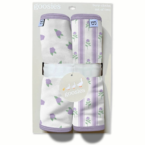 Goosies Lilac Buds Bamboo Burp Cloths 2 Pack Set