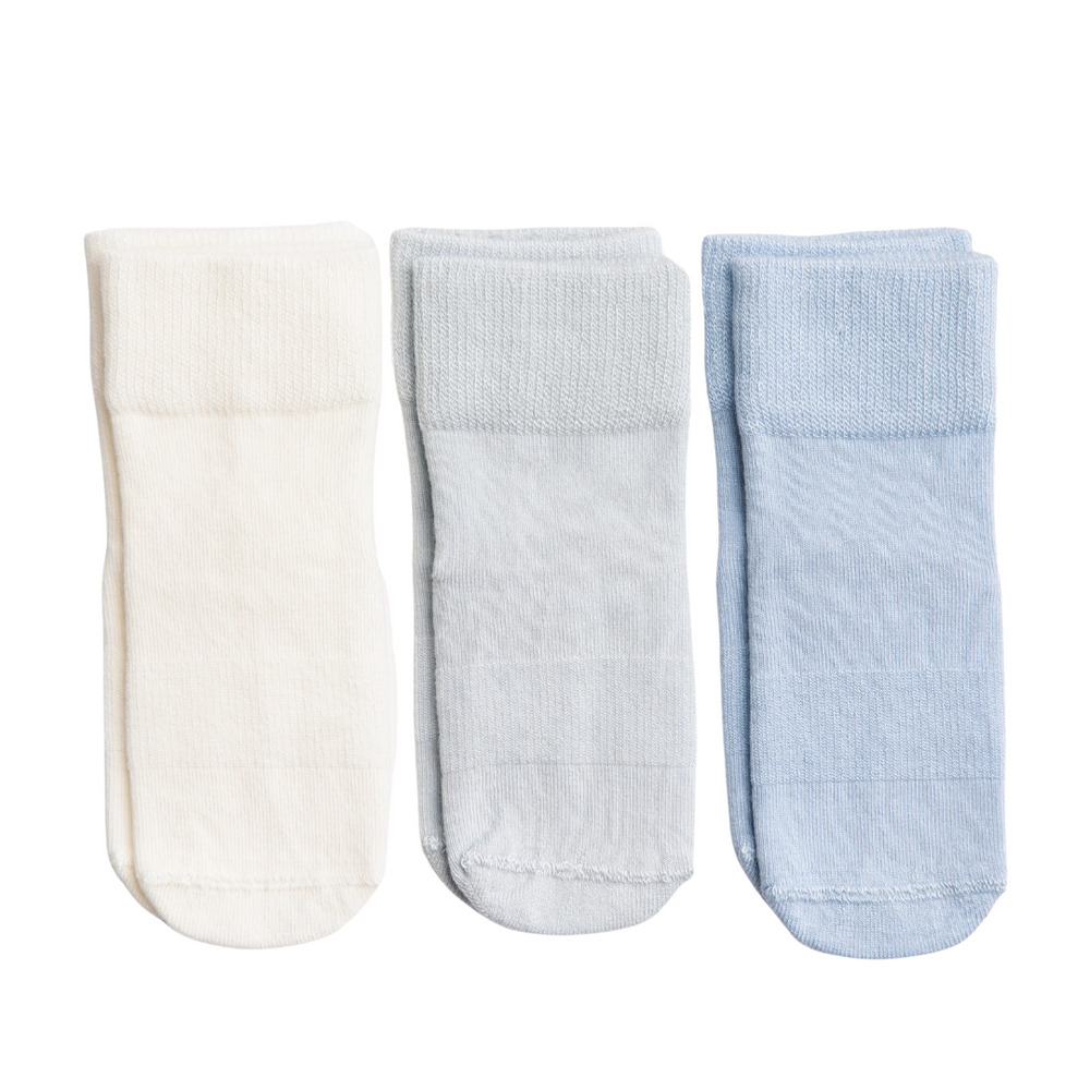 Bamboo Squid Socks - Casen Collection | Ivory Powder Baby Blue
