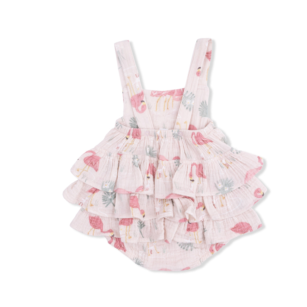 Angel Dear Flamingos Ruffle Sunsuit