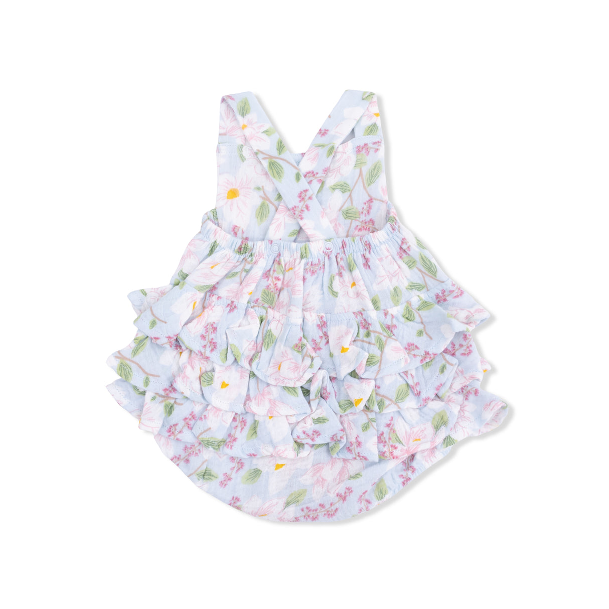 Angel Dear Magnolias Ruffle Sunsuit