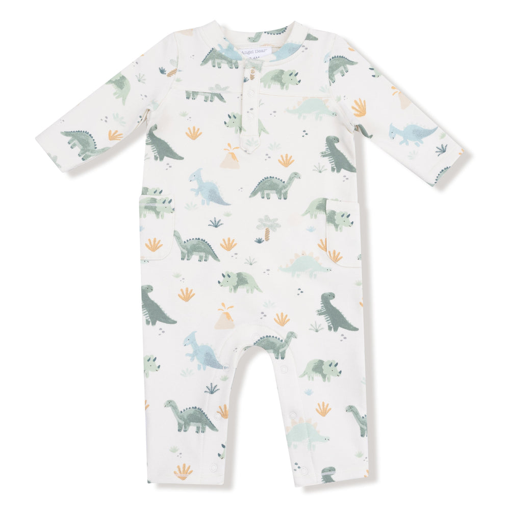 Angel Dear Soft Dinos Green Uni Romper