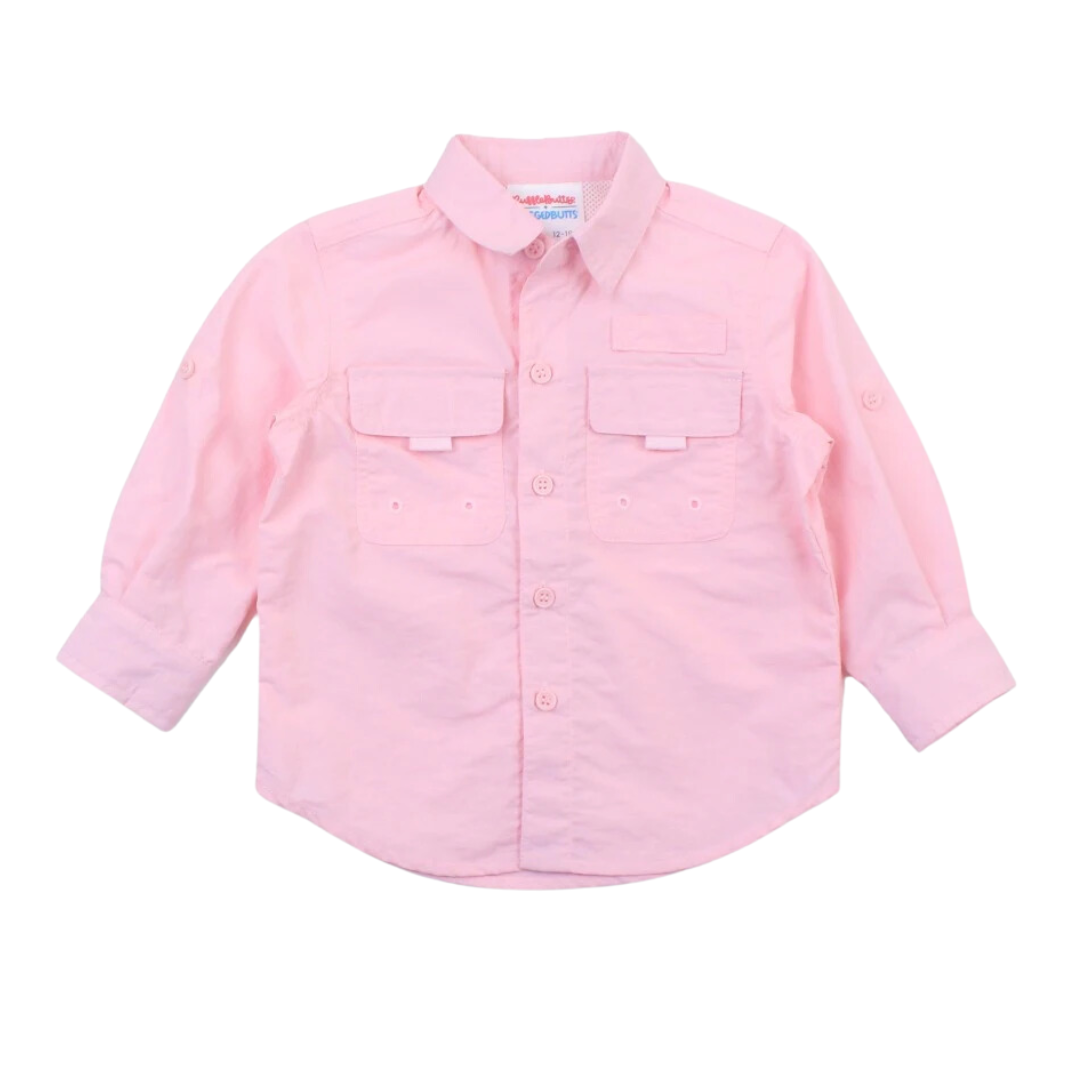 Pink Sun Protective Button Down Shirt