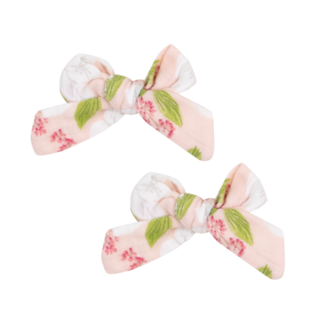 Angel Dear Magnolias 2 Pack Hair Bow w/ Clip