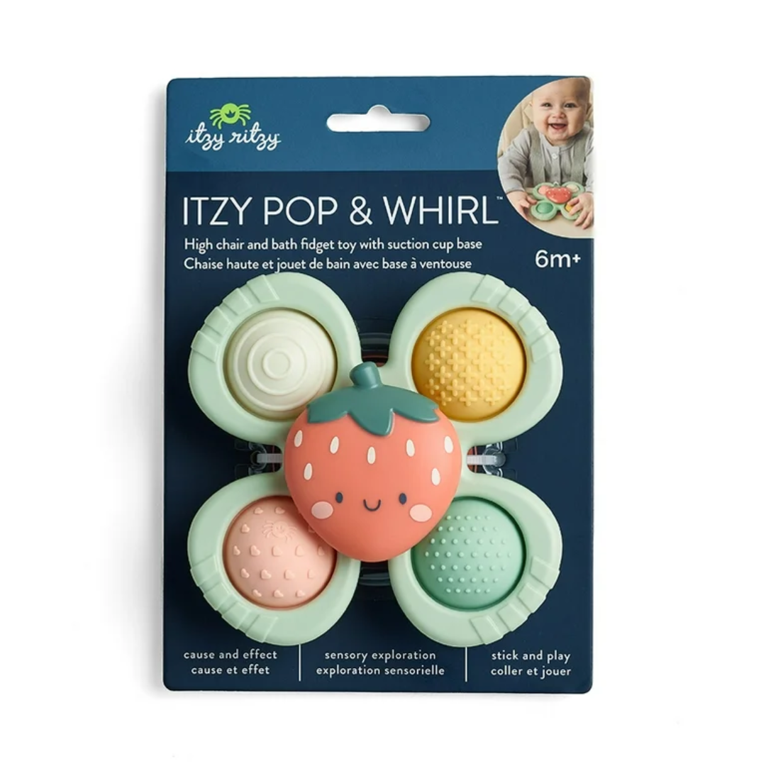 Itzy Ritzy Itzy Pop & Whirl Sensory Toy | Strawberry