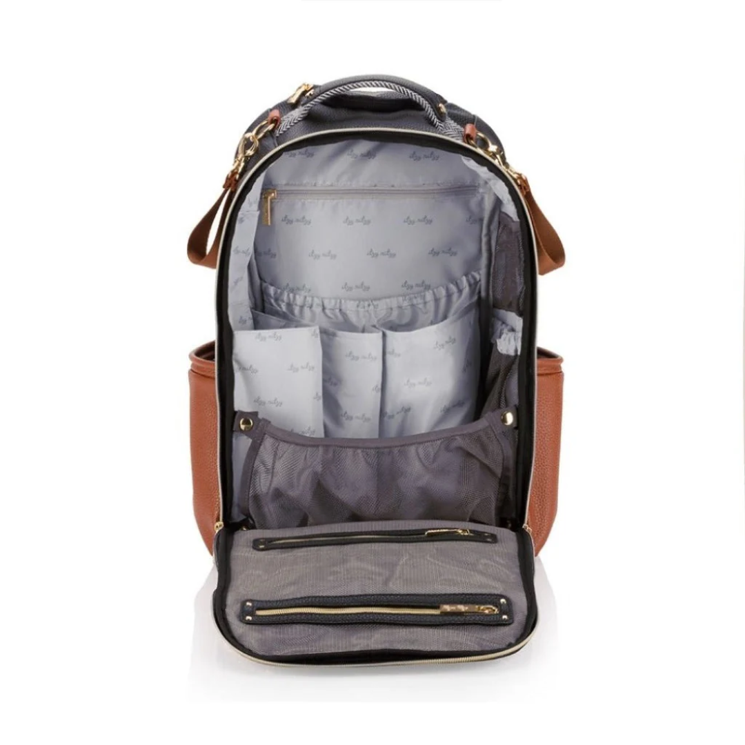 Itzy Ritzy Boss Plus Backpack Diaper Bag | Coffee and Cream