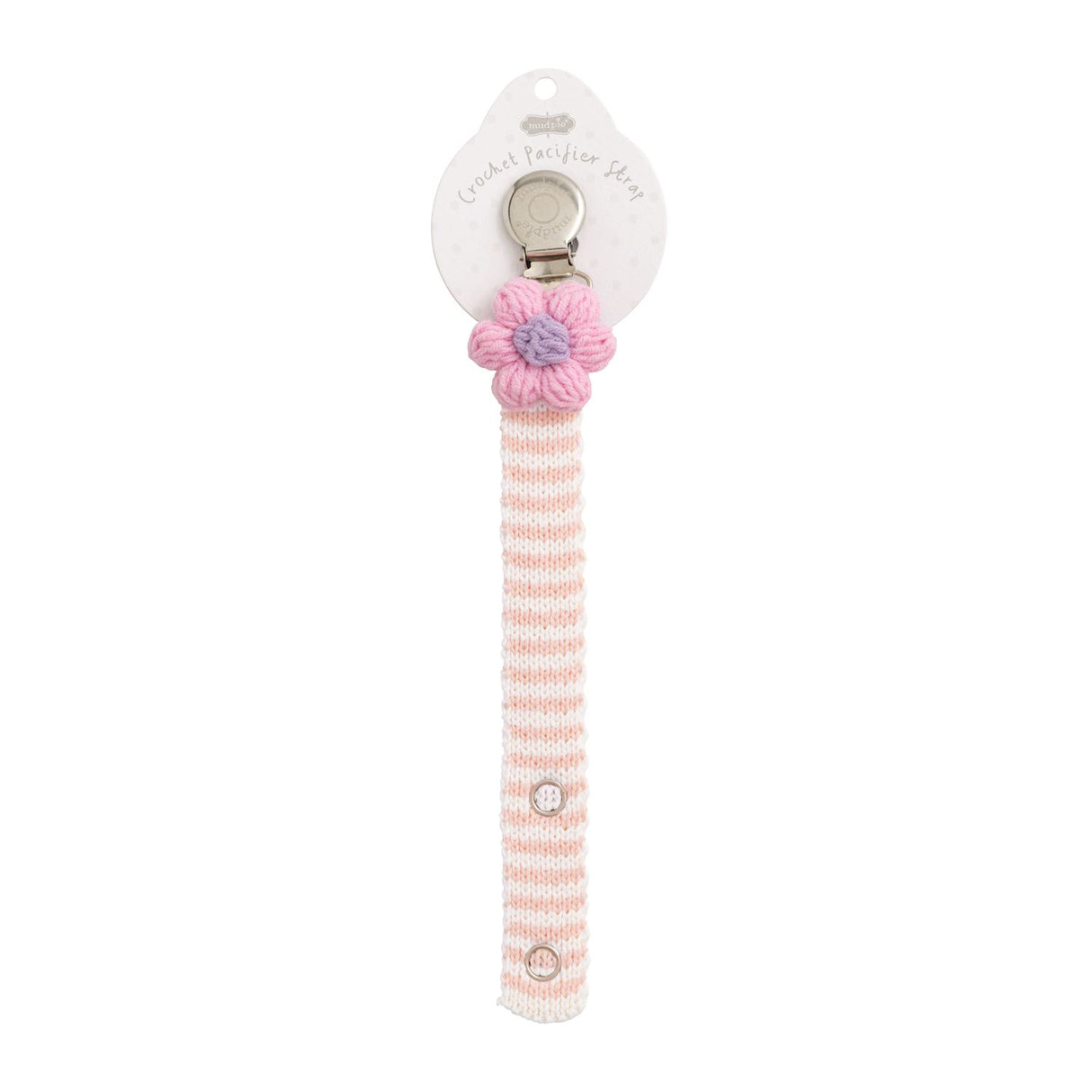 Mud Pie Pink Flower Crochet Pacy Clip