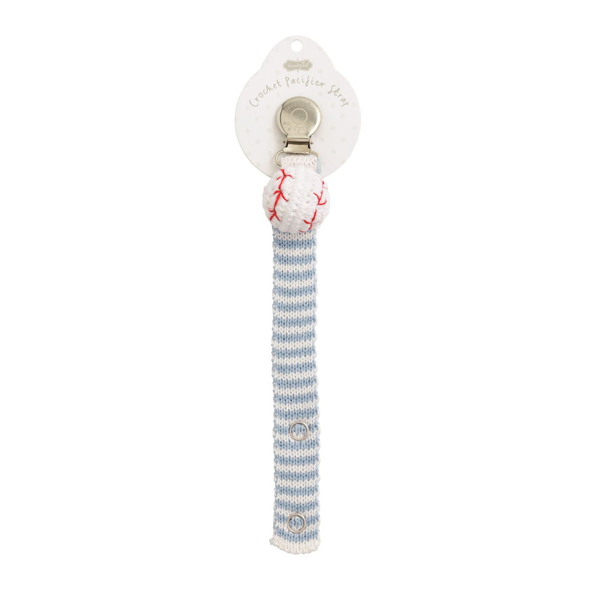 Mud Pie Baseball Crochet Pacy Clip