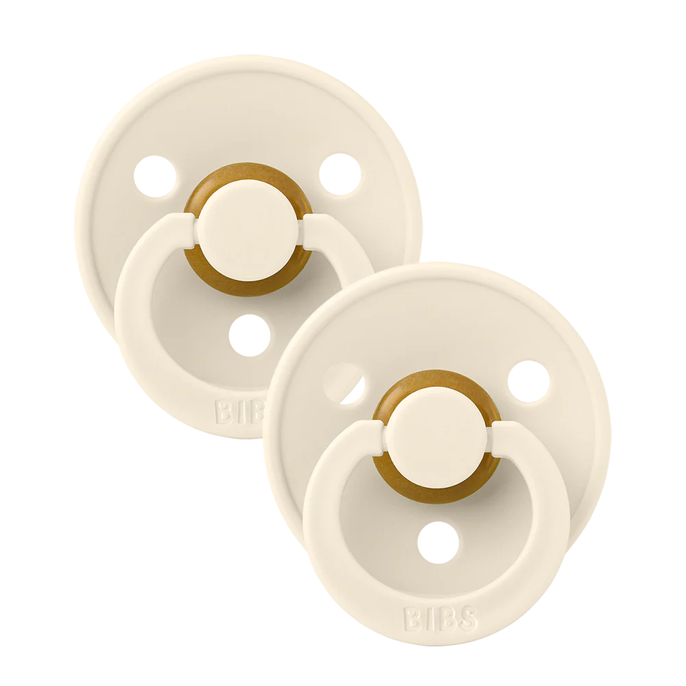 BIBS Colour Pacifier & Loop Paci Clip Gift Sets | Ivory