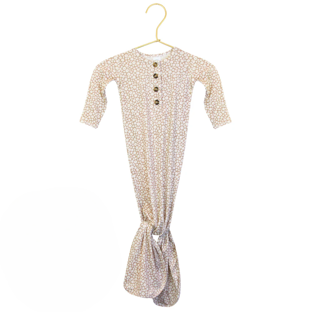 Lou Lou and Company Laynie Ribbed Knotted Gown | NB-3M