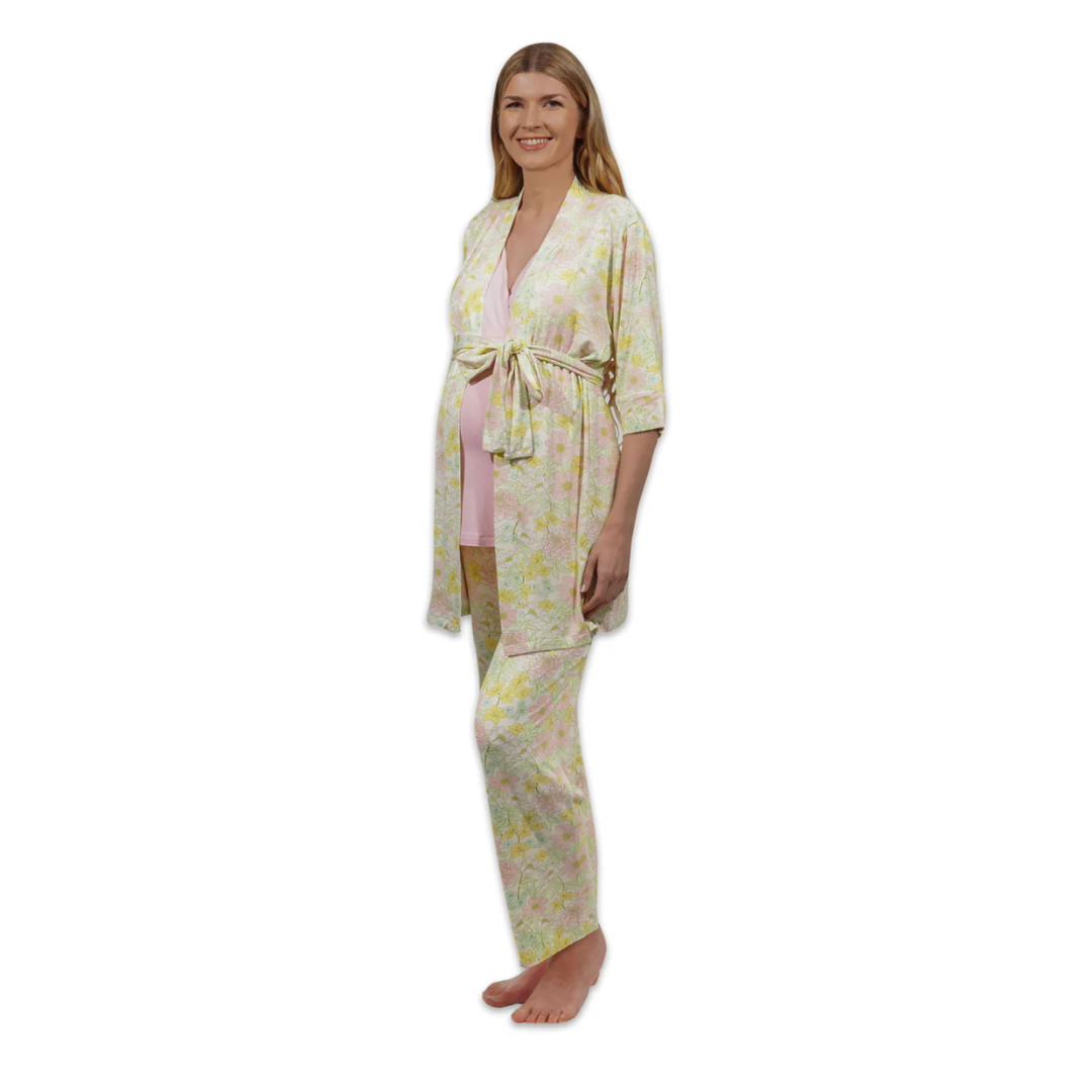 Begonia | Adult Pajama Maternity and Nursing 3-piece Lounge Set