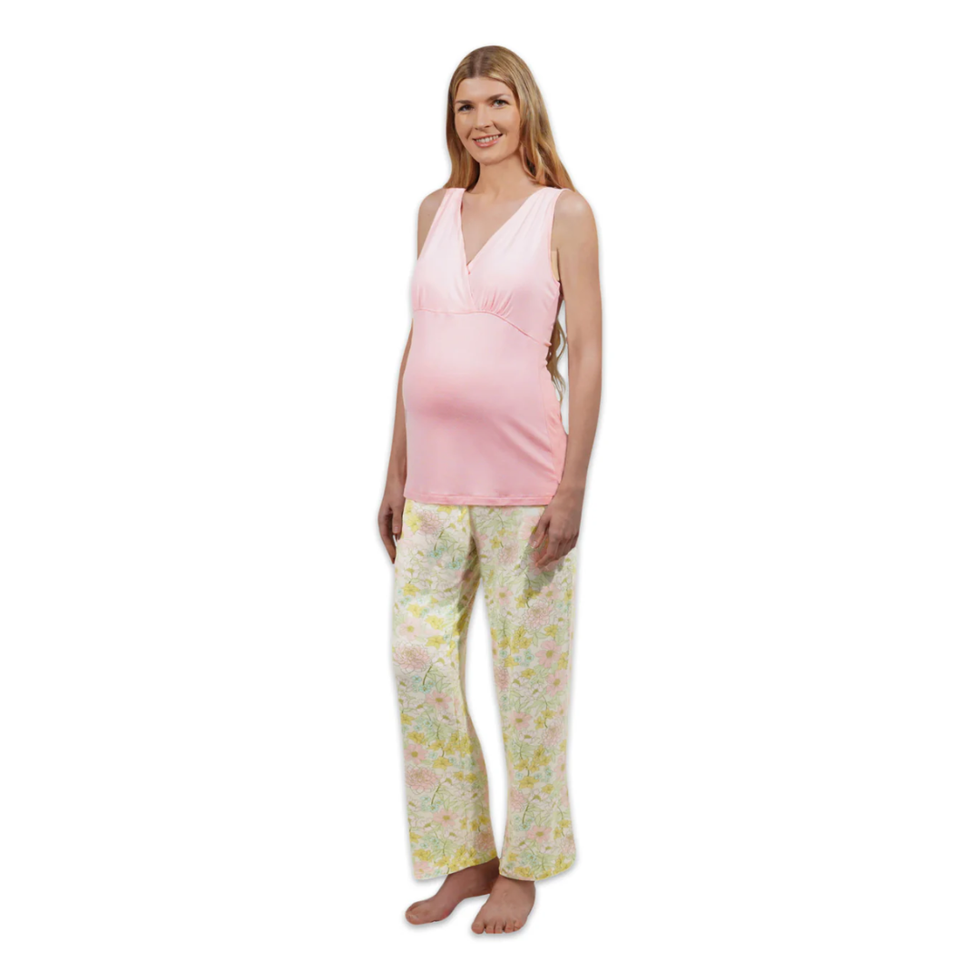 Begonia | Adult Pajama Maternity and Nursing 3-piece Lounge Set
