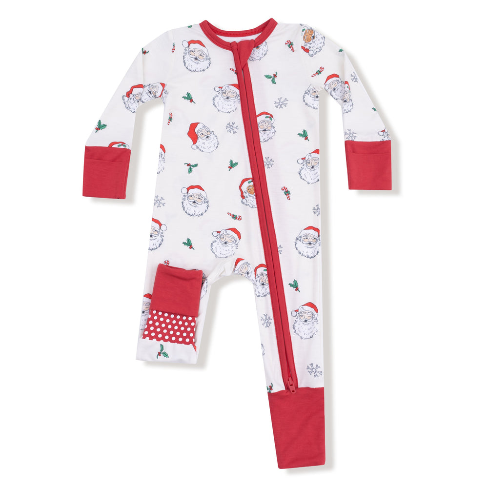 Angel Dear Vintage Santas 2-Way Zipper Romper