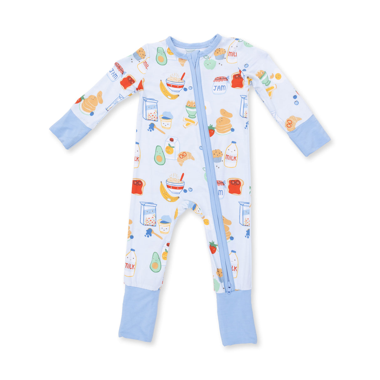 Angel Dear Breakfast Club Blue Convertible Bamboo Romper