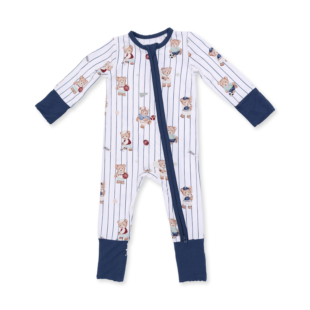 Angel Dear Mixed Sports Bears Convertible Bamboo Romper