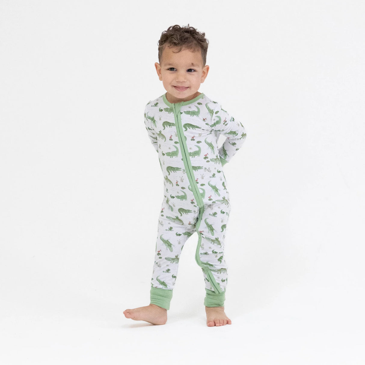 Angel Dear Crayon Alligators Convertible Romper