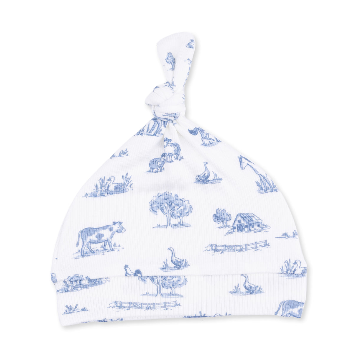 Angel Dear Farm Friends Bamboo Knotted Gown & Hat Set | 0-3M