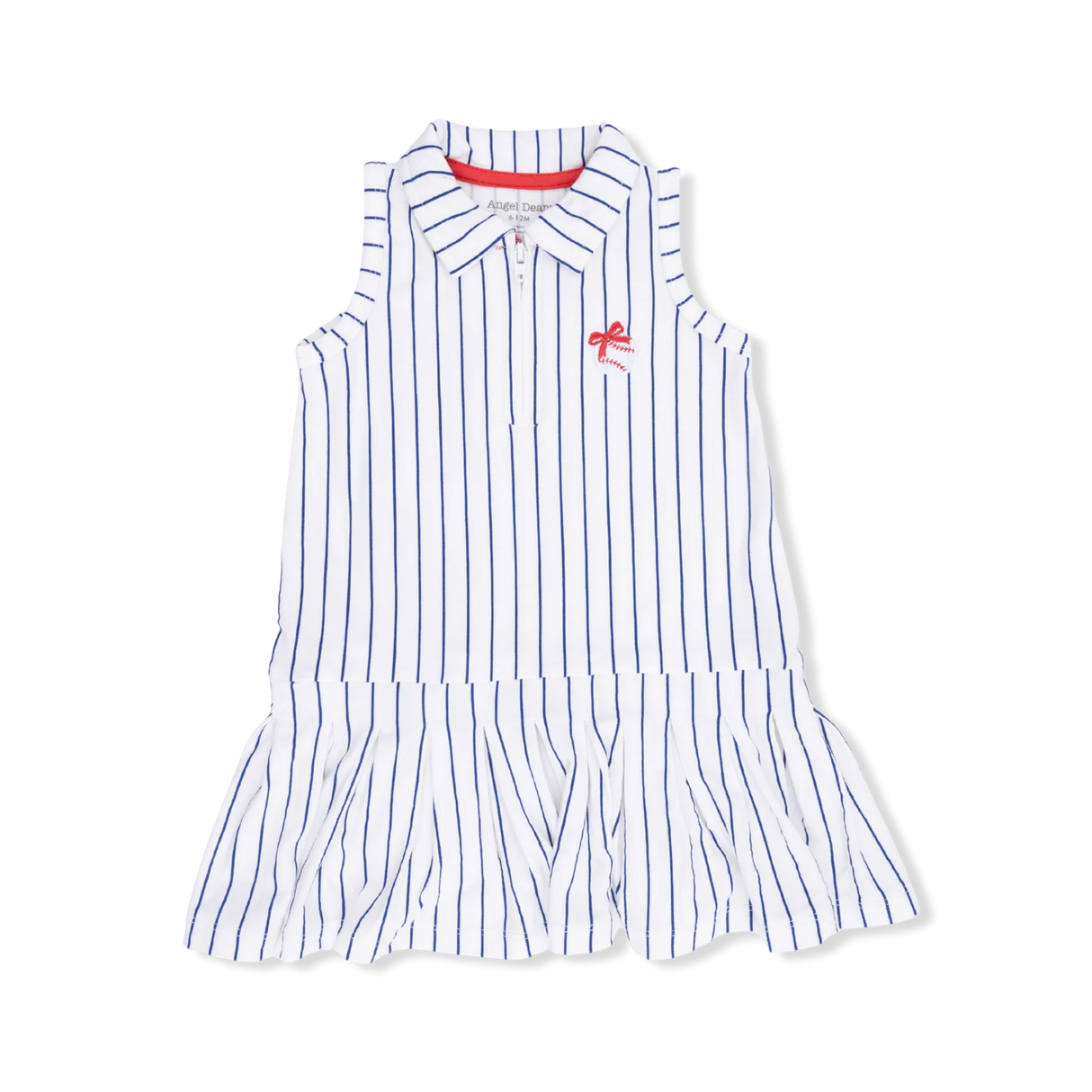 Angel Dear Baseball Stripe Polo Dress w/ Cartwheel Short