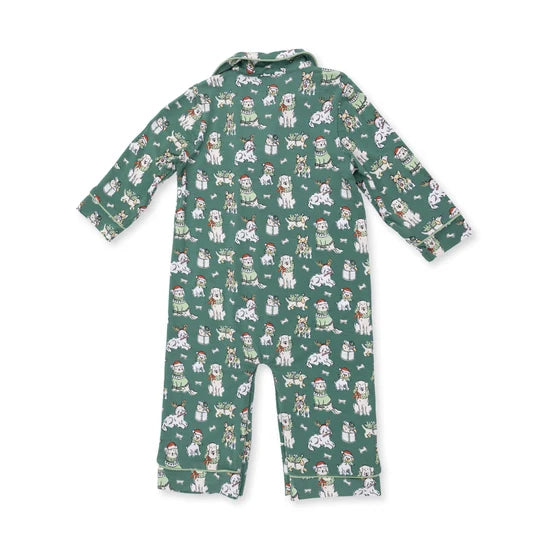 Angel Dear Christmas Dogs Uni L/S Coat Style Romper