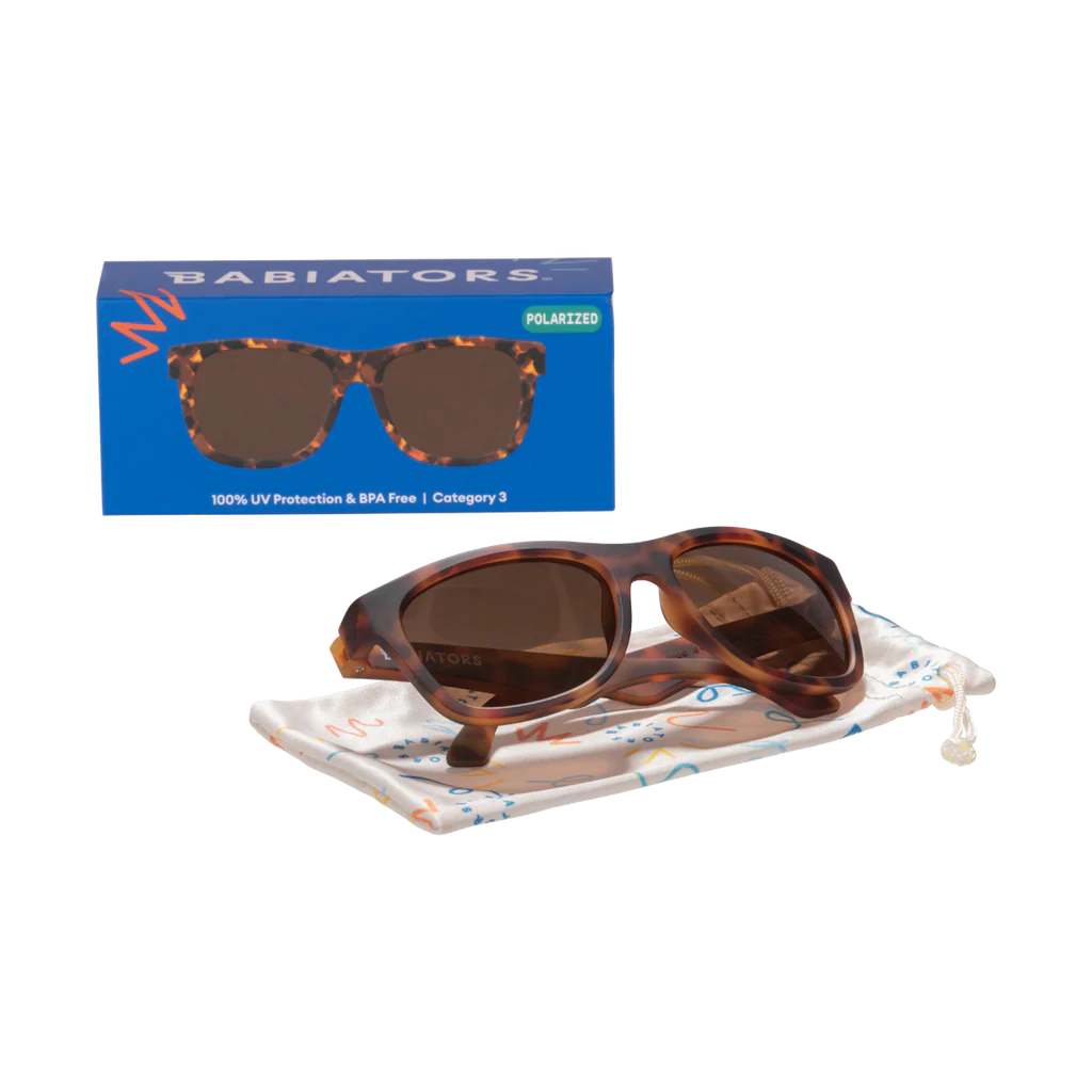 Babiators Polarized Navigator | Classic Tortoise Sunglasses Amber Lens (0-2 years)