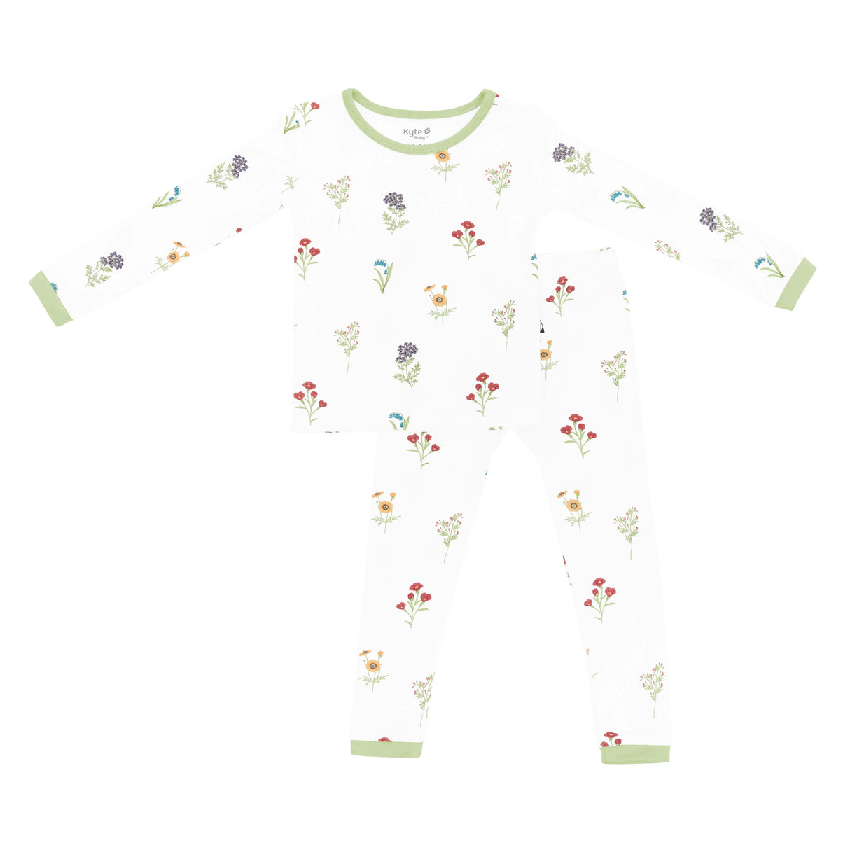 Kyte Bamboo Long Sleeve Toddler Pajamas | Wildflower