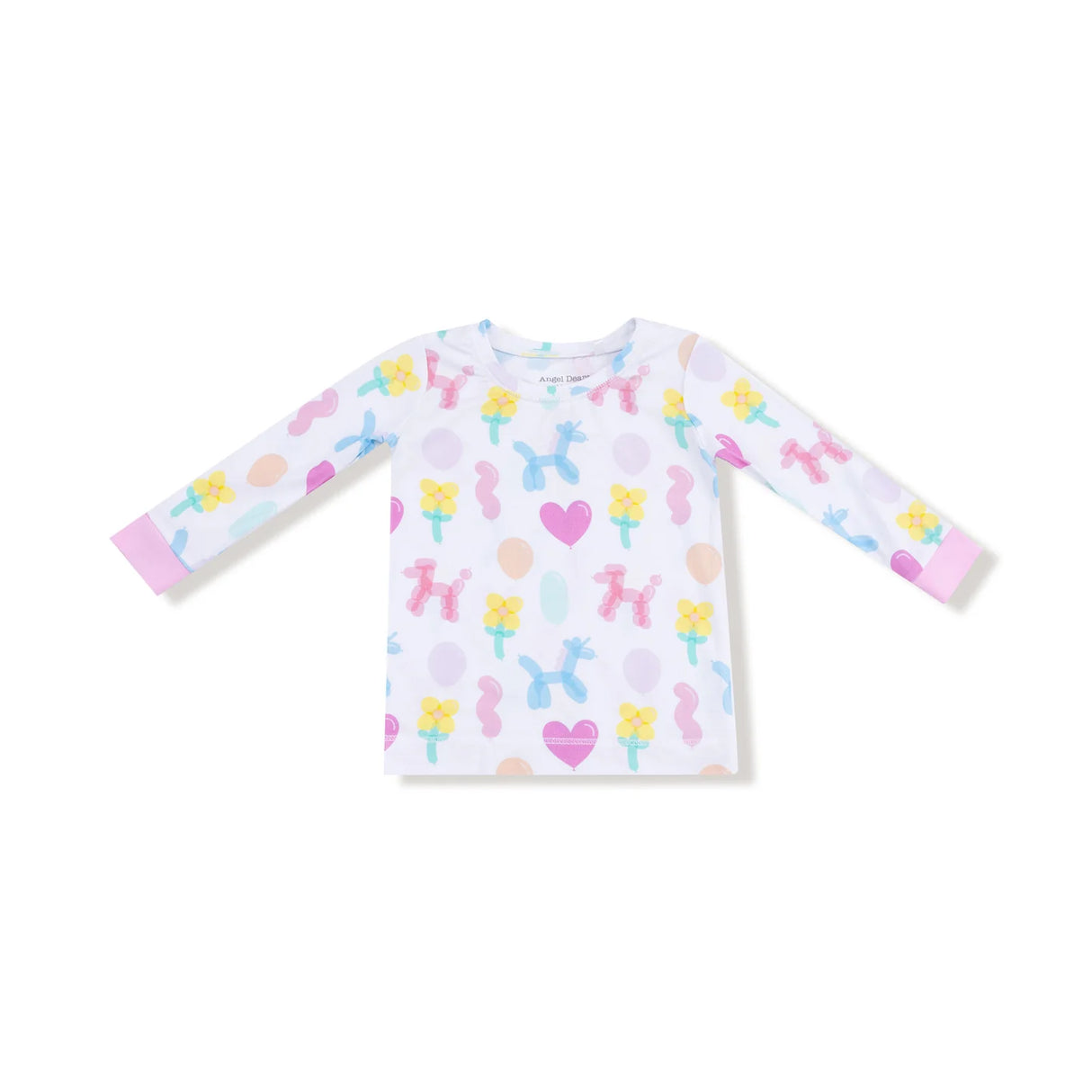 Angel Dear Balloon Animals Pink Long Sleeve Bamboo Loungewear Set