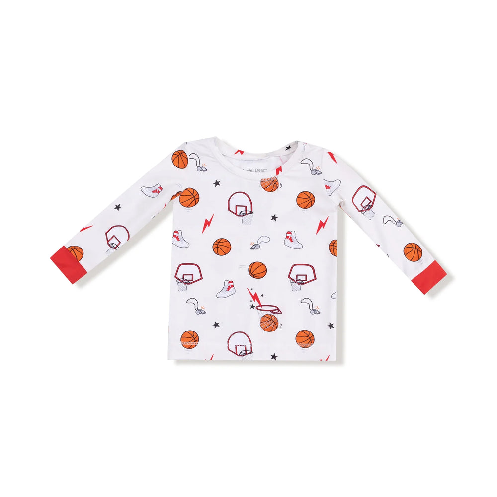 Angel Dear Basketball Uni Long Sleeve Bamboo Loungewear Set