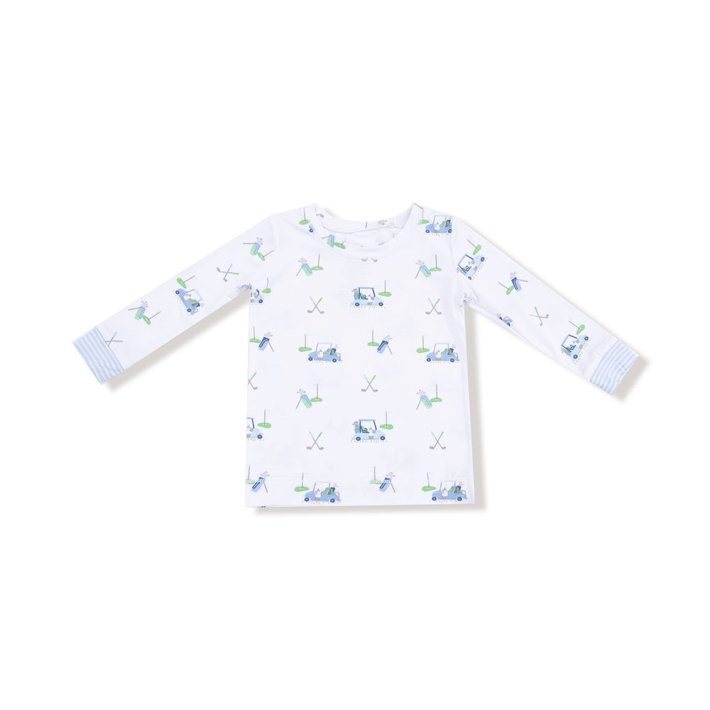 Angel Dear Baby Golf Carts Bamboo Loungewear Set | Blue