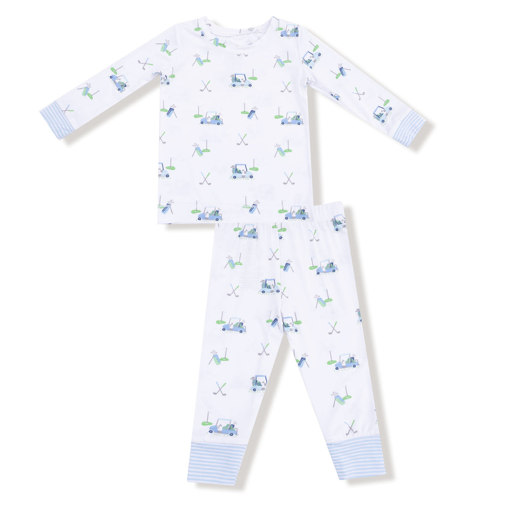 Angel Dear Baby Golf Carts Bamboo Loungewear Set | Blue
