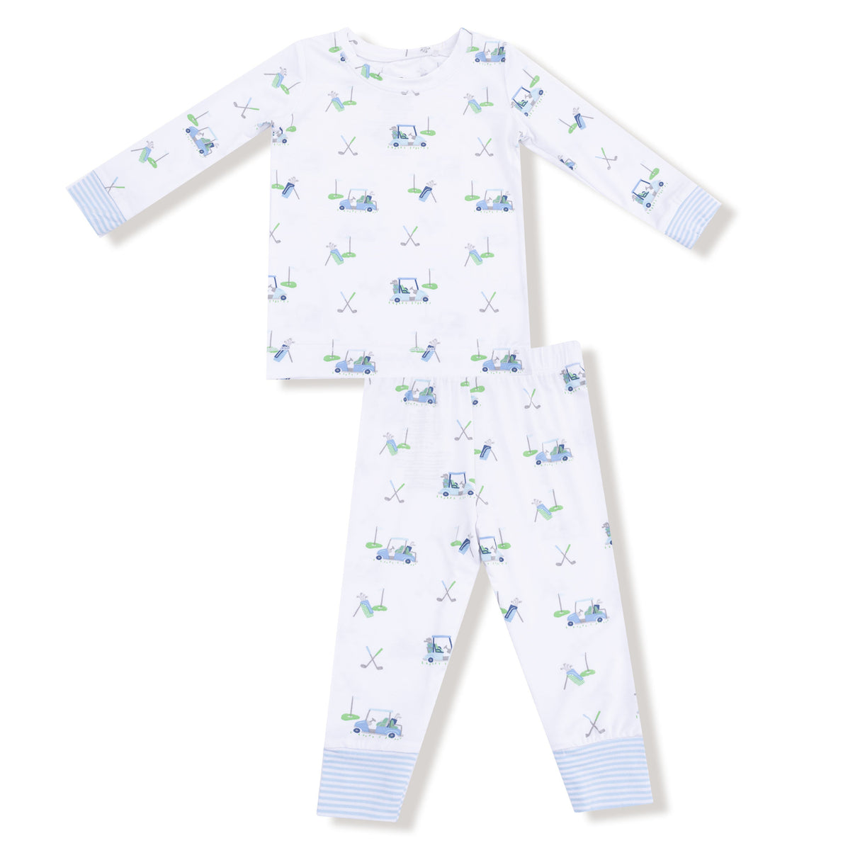 Angel Dear Baby Golf Carts Bamboo Loungewear Set | Blue