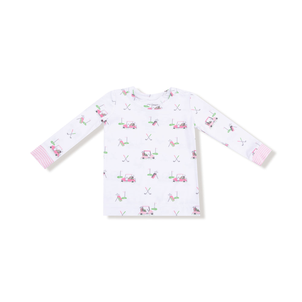 Angel Dear Baby Golf Carts Bamboo Loungewear Set | Pink