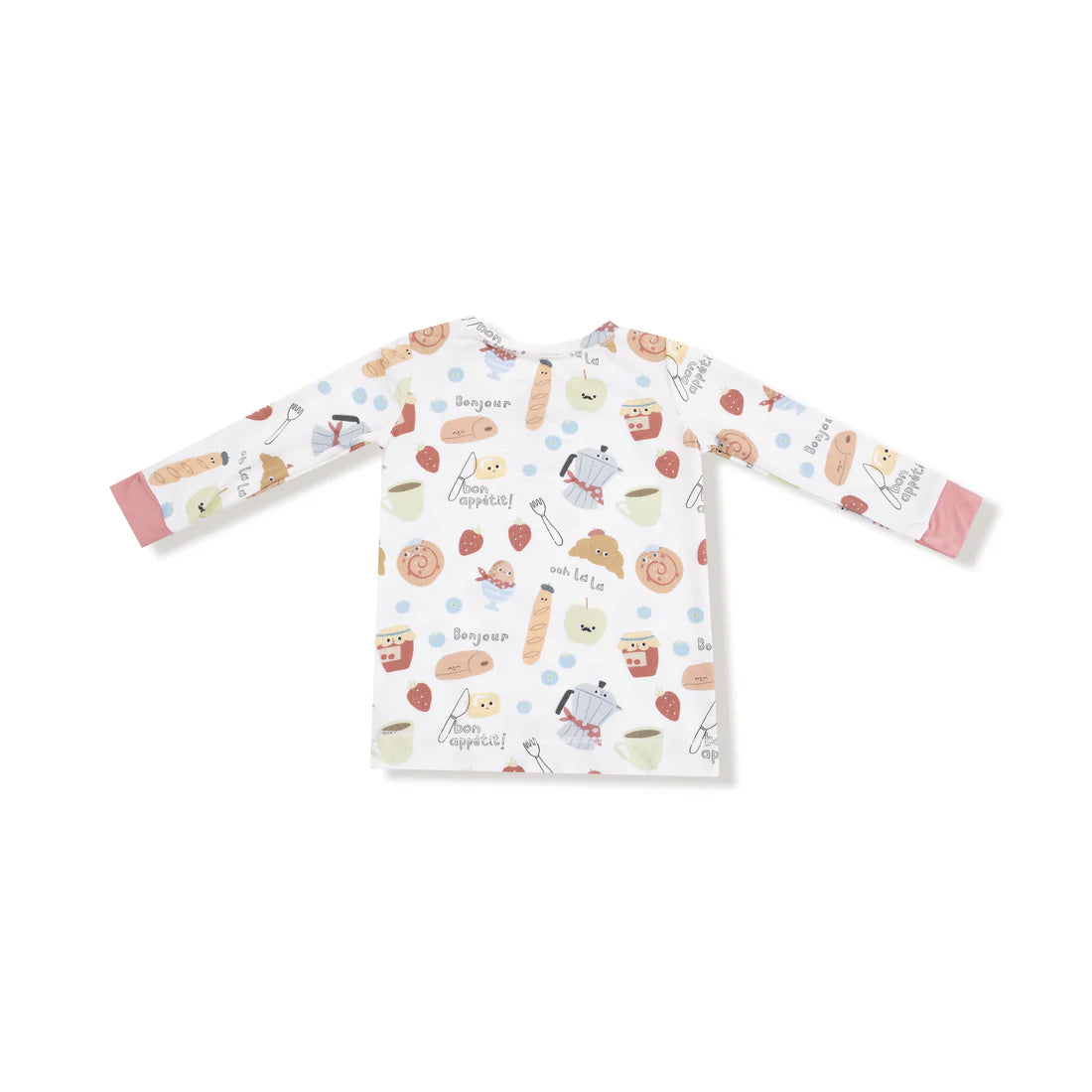 Angel Dear Bonjour Breakfast Long Sleeve Loungewear Set