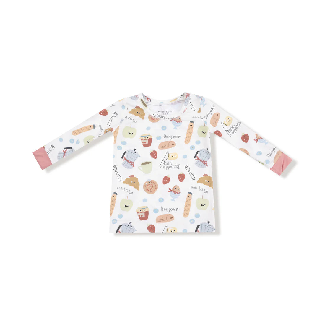 Angel Dear Bonjour Breakfast Long Sleeve Loungewear Set