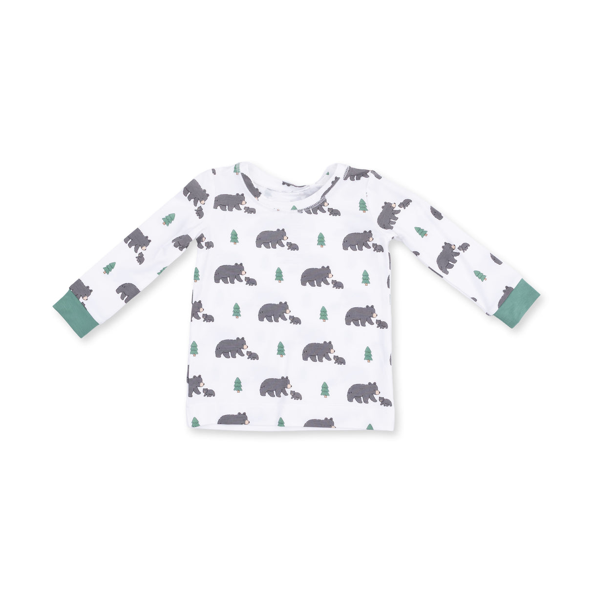 Angel Dear Black Bears Bamboo Long Sleeve Loungewear Set