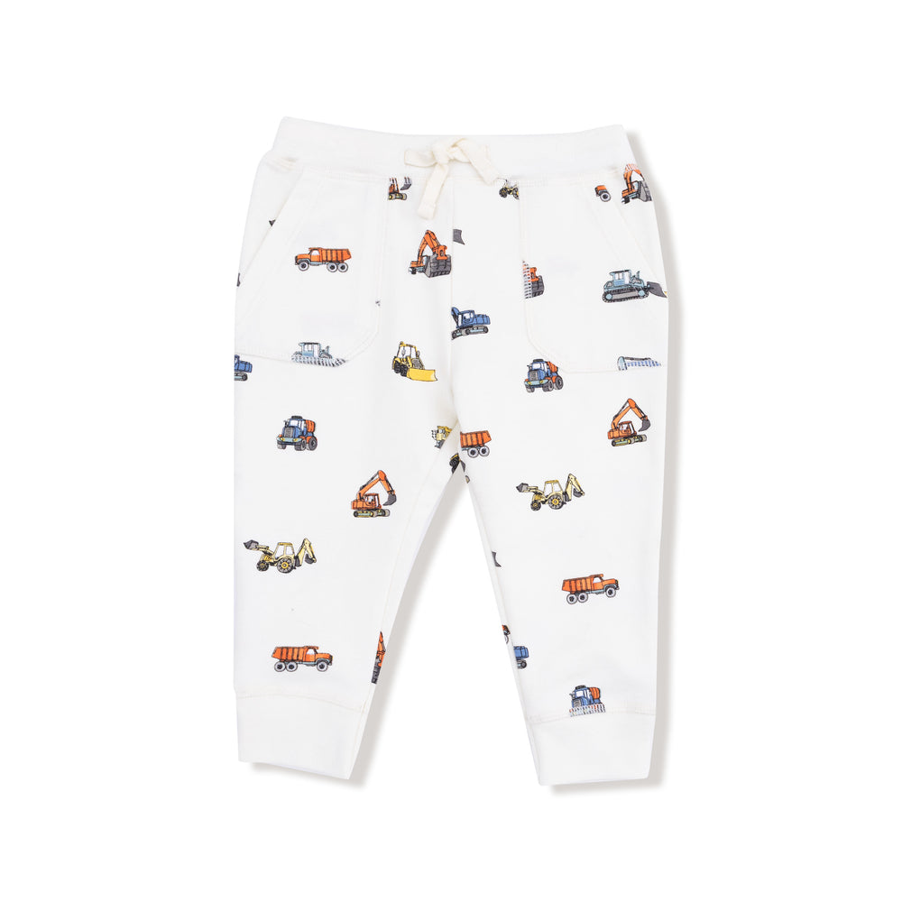 Angel Dear Construction Vehicles Raglan Sweatshirt & Jogger Set