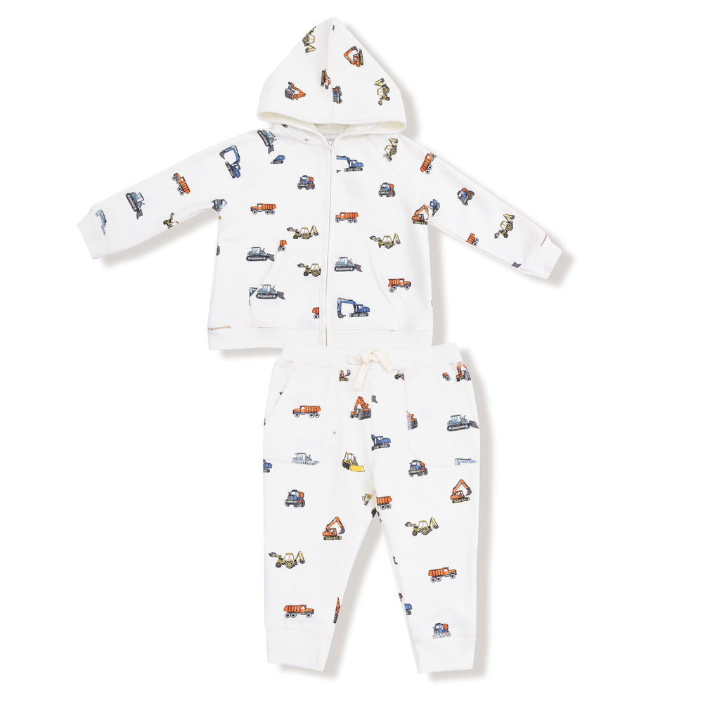 Angel Dear Construction Vehicles Raglan Sweatshirt & Jogger Set