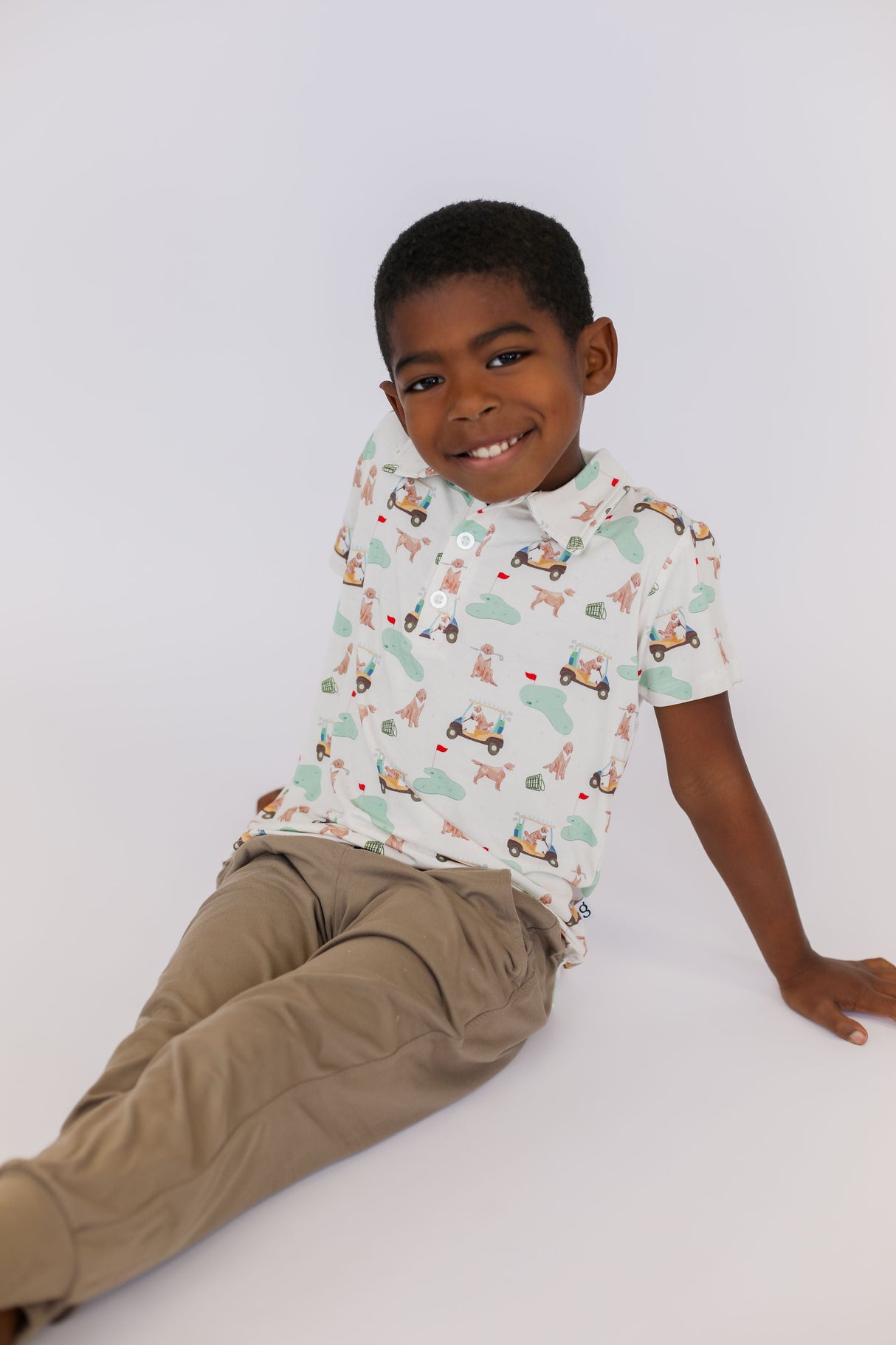 Goosies Barks & Birdies Bamboo Short Sleeve Polo Shirt