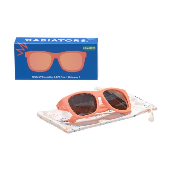 Perfect Papaya Polarized Kids Sunglasses w/ Mirrored Lens