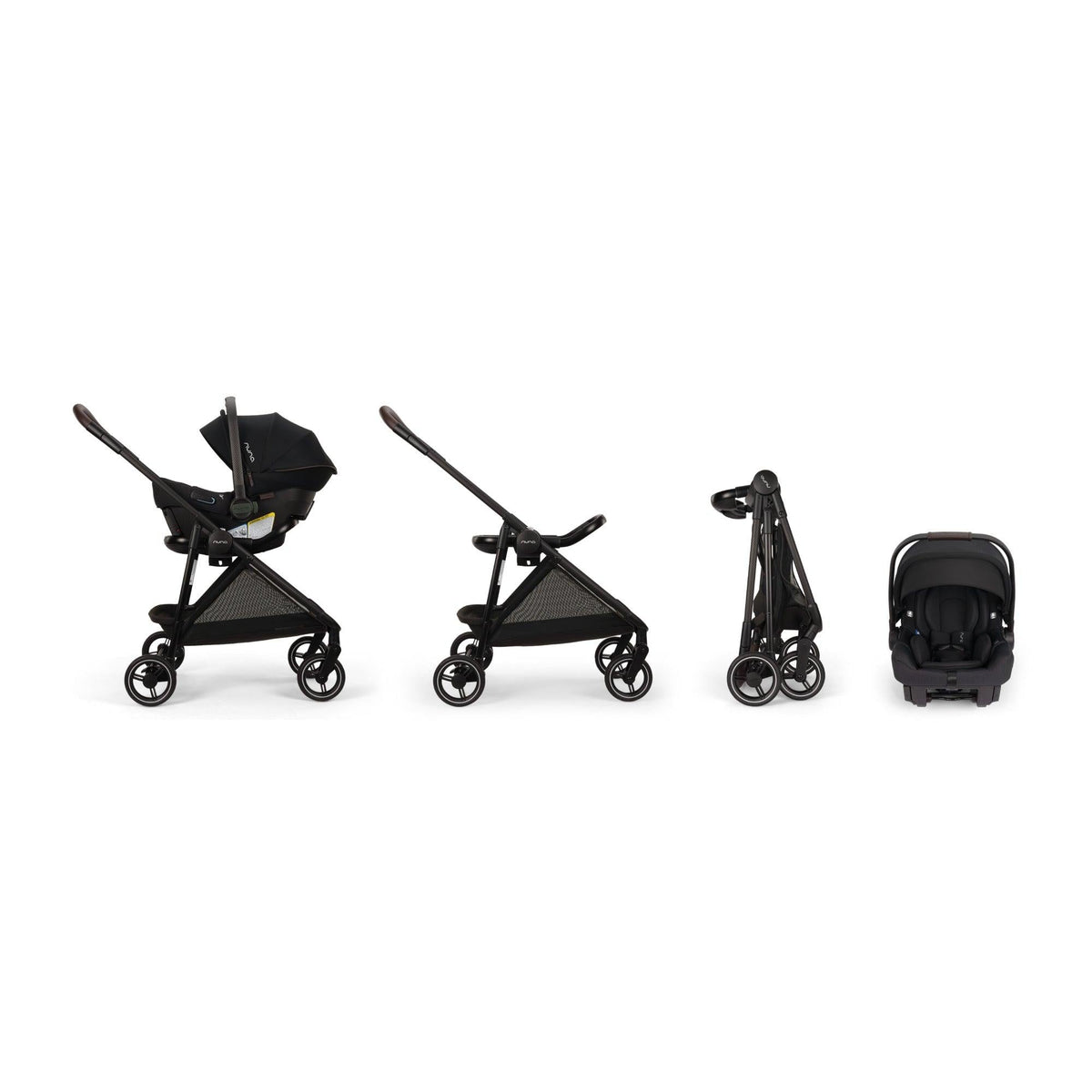 Nuna URBN Flex System | stroller frame, PIPA™ urbn car seat, ring adapter and carry bag