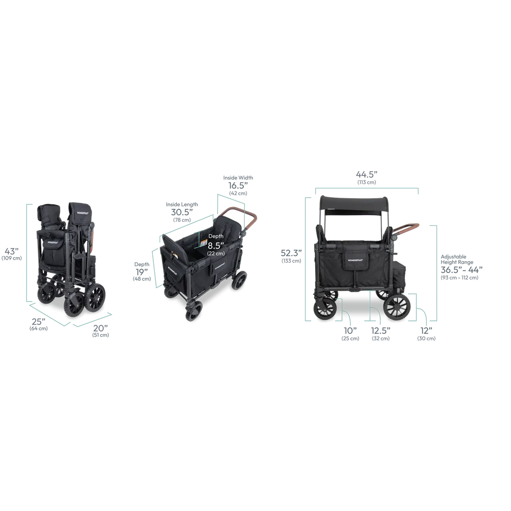 Wonderfold W2 Luxe Pro 2-Seater Stroller Wagon