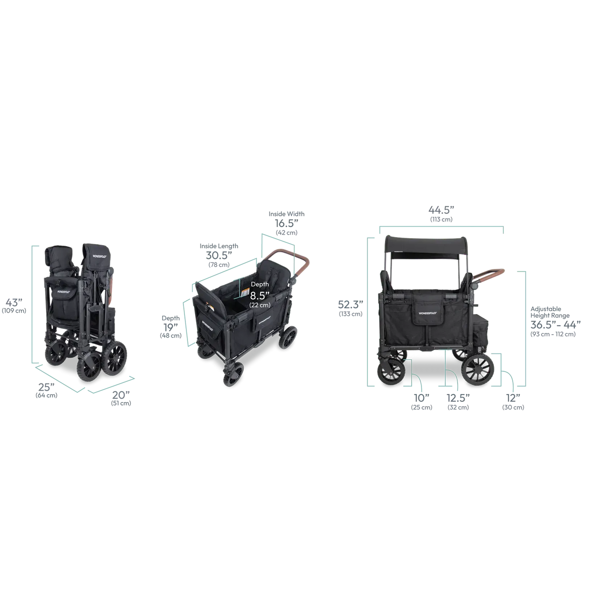 Wonderfold W2 Luxe Pro 2-Seater Stroller Wagon