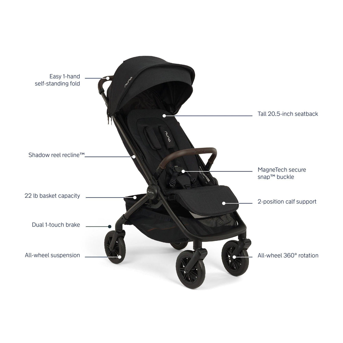 NUNA trvl 360 Stroller (preorder for November)
