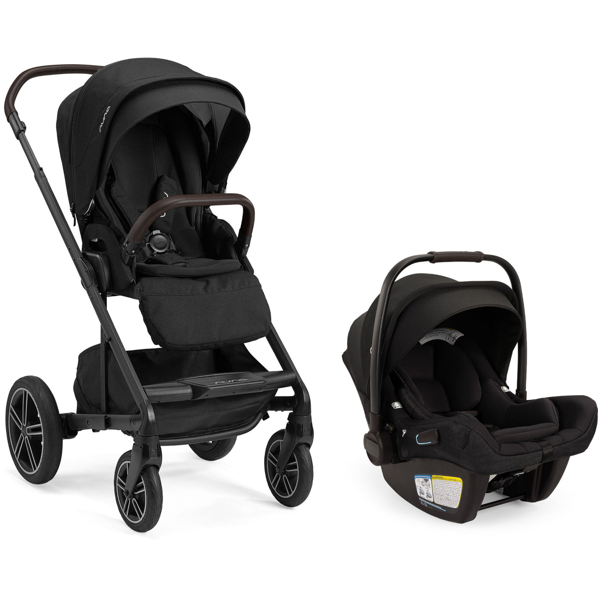 Nuna MIXX Next with Magnetic Buckle + PIPA Aire RX Infant Car Seat with Relx base Travel System