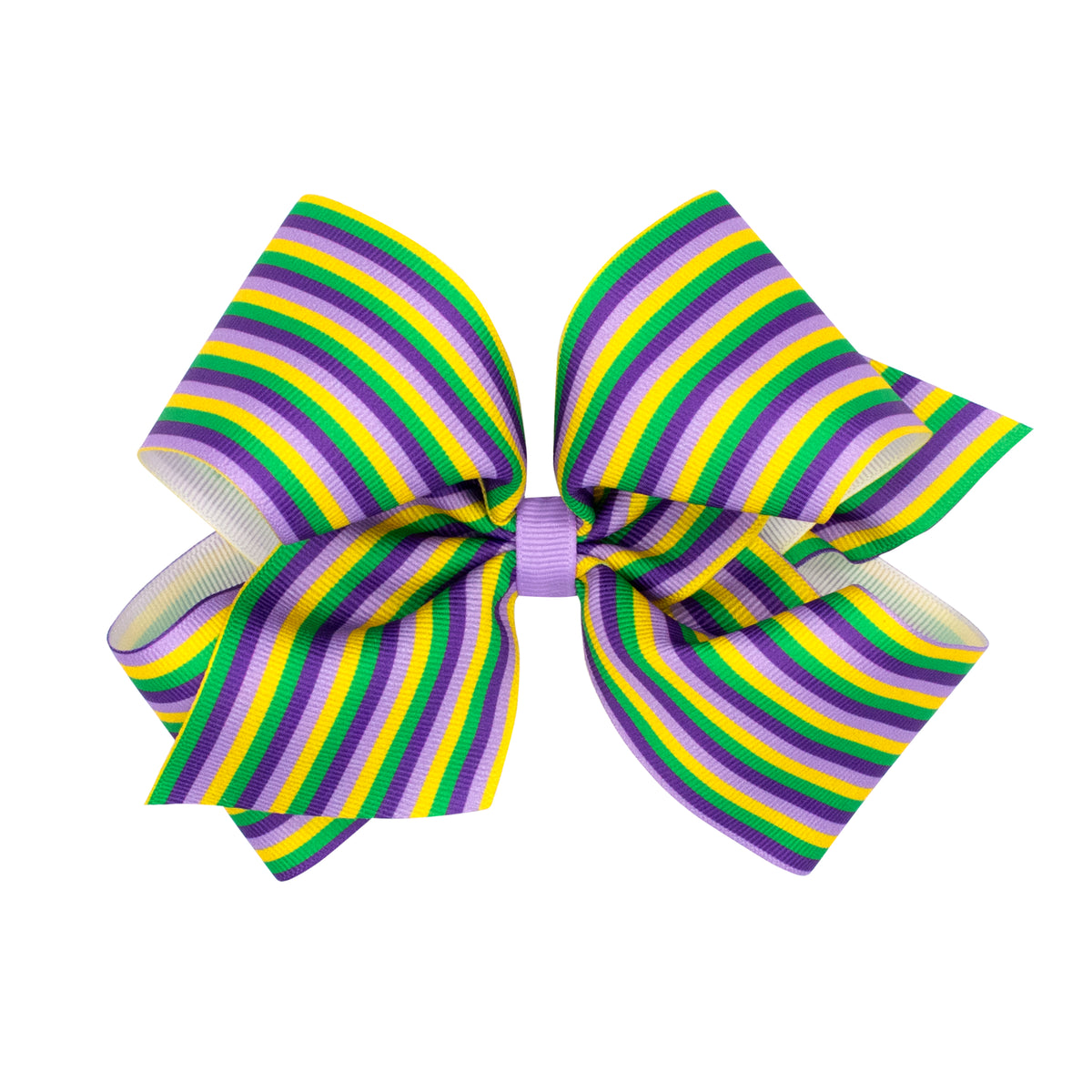 Mardi Gras Stripe Print Bow | King
