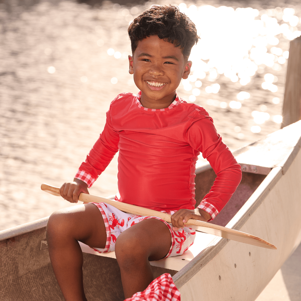 Sugar Bee Clothing Crawfish Boy Summer Swim Shorts