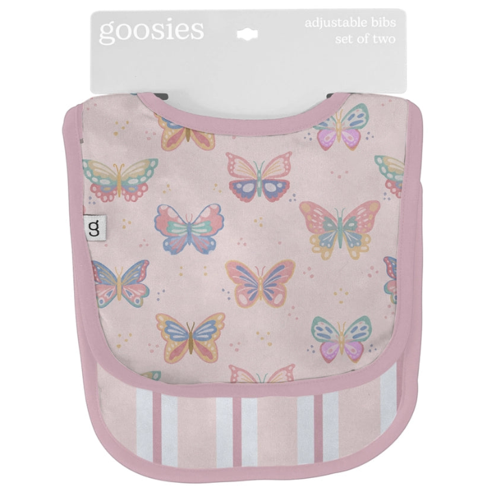 Goosies Butterfly Bliss Bamboo Bib 2 Pack Set