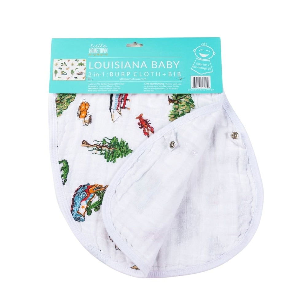Louisiana Baby 2-in-1 Muslin Burp Cloth Bib