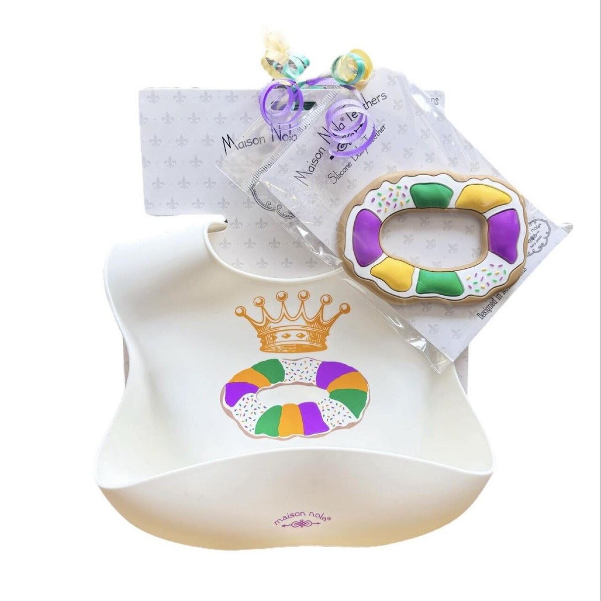 Let Them Eat King Cake Mardi Gras Baby Bundle