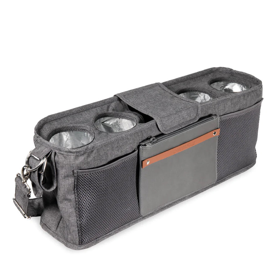 WonderFold 4-Cup Insulated Parent Console | Charcoal Gray